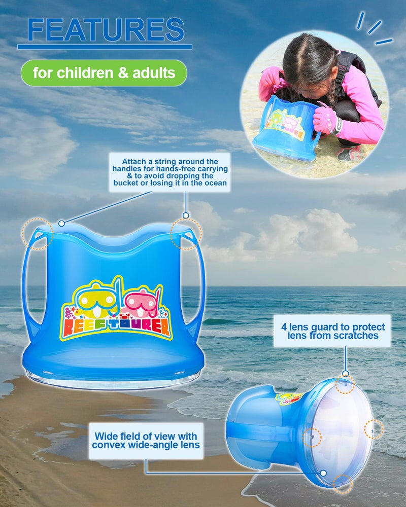 REEF TOURER Underwater Snorkeling Viewing Bucket, Blue - Image 3